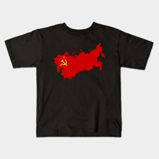 Soviet Union Flag Map Kids T-Shirt